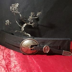 2 for $15 ❤ Black Leather Fashioned Waist Belt